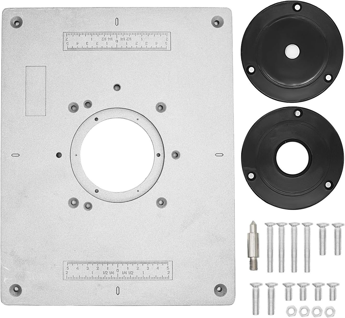 LQKYWNA Universal Router Table Aluminum Alloy Adapter Plate Saw Insert ...